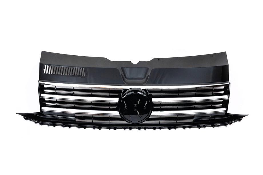 Volkswagen T6 2015–2024 Priekšējais radiatora režģis ar hroma līsti (emblēmai) Foto 2