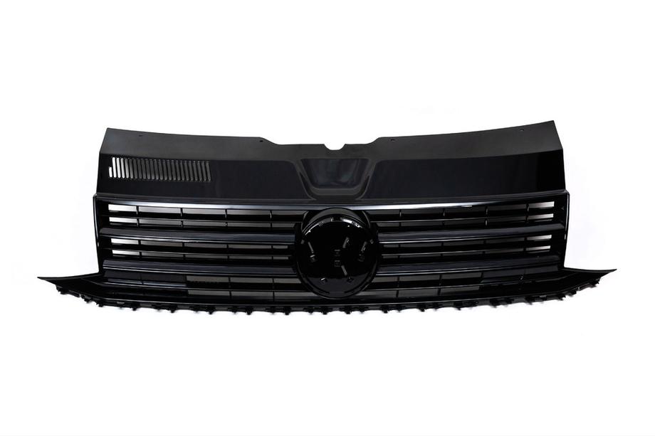 Volkswagen T6 2015–2024 Priekšējā reste melna spīdīga (emblēmai) Foto 2