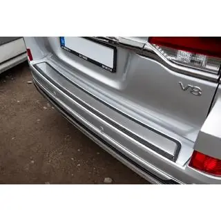 Aizmugurējā bufera ieliktnis 2016+ (ABS + nerūsējošais tērauds) Toyota Land Cruiser 200 2007–2021 foto 2