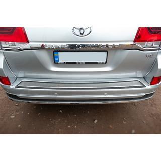 Aizmugurējā bufera ieliktnis 2016+ (ABS + nerūsējošais tērauds) Toyota Land Cruiser 200 2007–2021 foto 4