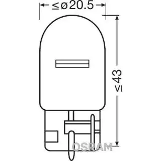 Osram 7505 W21W 12V 21W W3x16d virzienrādītāja spuldze (1 gab.) foto 2