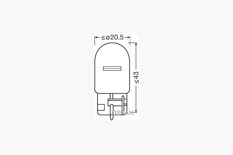Osram 7505 W21W 12V 21W W3x16d virzienrādītāja spuldze (1 gab.) Foto 2