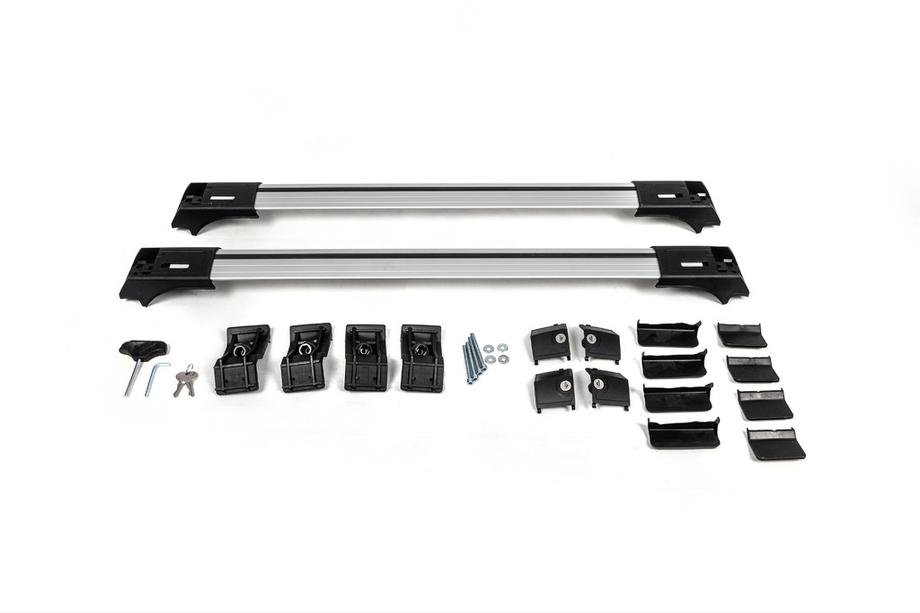 Slēdzamas šķērssijas parastajiem jumta reliņiem Skybar V1 (2 gab.) līdz 110 cm, pelēkas Foto 11