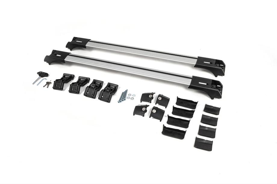 Slēdzamas šķērssijas parastajiem jumta reliņiem Skybar V1 (2 gab.) līdz 110 cm, pelēkas Foto 12