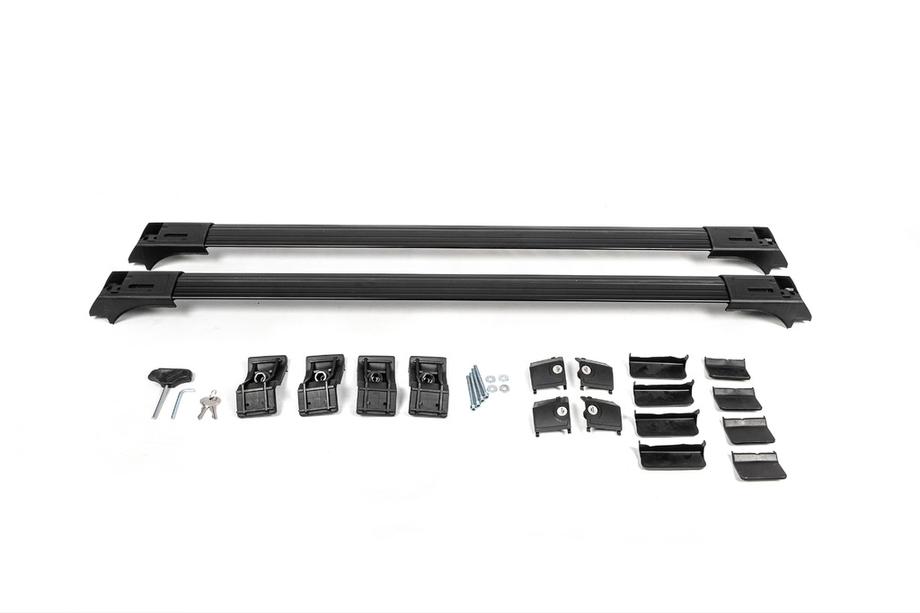 Slēdzamas šķērssijas parastajiem jumta reliņiem Skybar V1 (2 gab.) līdz 110 cm, pelēkas Foto 14