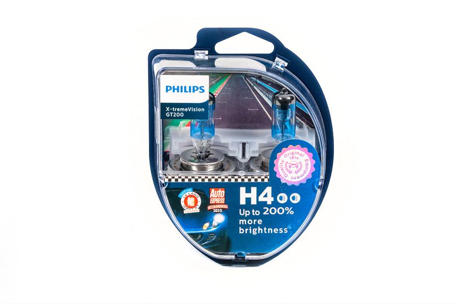 Philips H4 60/55W 12342GT Racing Vision +200% priekšējo lukturu spuldze Image