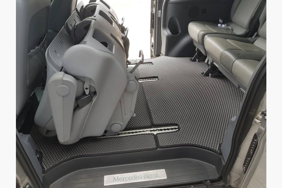 Mercedes Vito W639 2004–2014 EVA V2 paklāji (Tikai saņemšana uz vietas, pilns salons, melni) Foto 9