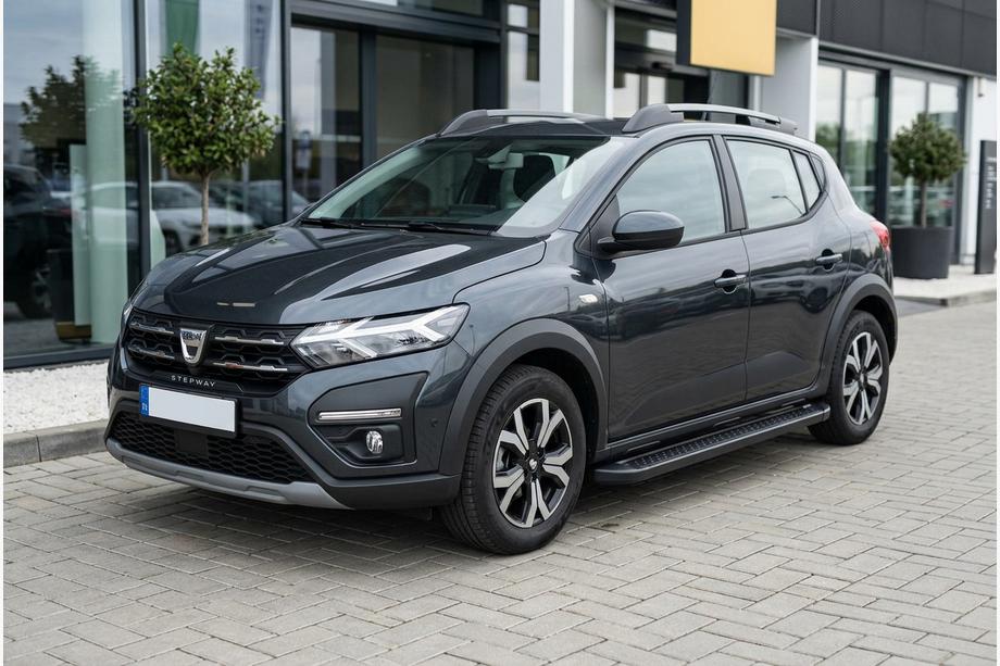 Dacia Sandero 2021– Sānu sliekšņi Allmond Black (2 gab., alumīnijs) Image