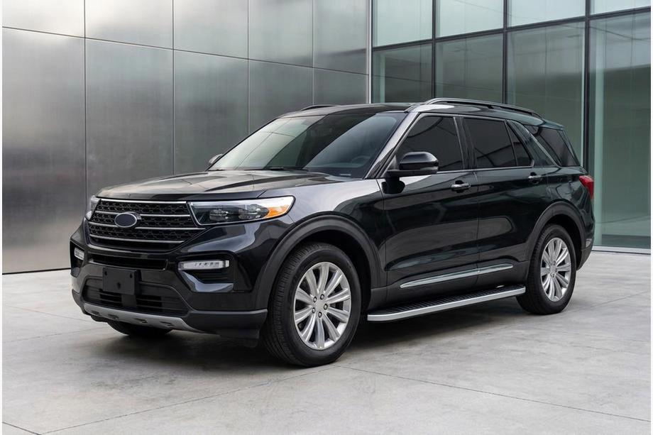 Ford Explorer 2019– Sānu sliekšņi Tayga Grey (2 gab., alumīnijs) Image