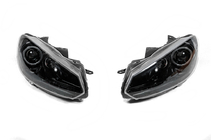 Volkswagen Golf 6 2008–2014 Priekšējie lukturi Black (2 gab., LED) foto 1