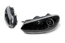 Volkswagen Golf 6 2008–2014 Priekšējie lukturi Black (2 gab., LED) foto 2