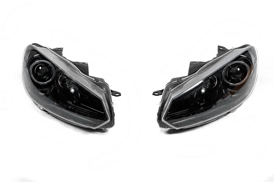 Volkswagen Golf 6 2008–2014 Priekšējie lukturi Black (2 gab., LED) Image