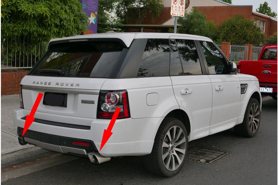 Range Rover Sport 2005–2013 Izplūdes uzgaļi V2 (2 gab., nerūsējošais tērauds) Image
