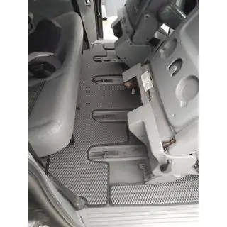 Auto paklājiņi (3 rindas, EVA, melni) foto 4