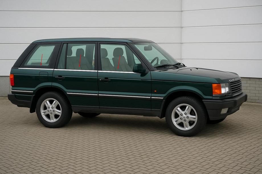 Range Rover II P38A 1997–2002 Apakšējā logu apmale (nerūsējošais tērauds) Image