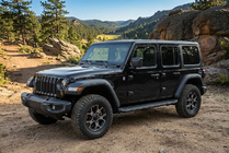 Jeep Wrangler 2018– Sānu kāpšļi Tayga Black (2 gab., alumīnijs) foto 1