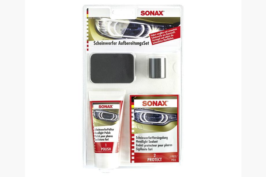 Sonax plastmasas priekšējo lukturu pulēšanas komplekts Image
