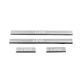 Sliekšņu uzlikas Carmos V2 (4 gab., nerūsējošais tērauds) Hyundai I-20 2008–2012 foto 2