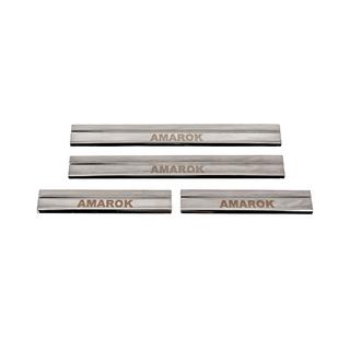 Carmos V3 sliekšņu uzlikas (4 gab., nerūsējošais tērauds) Volkswagen Amarok 2010–2022 foto 1