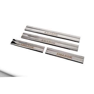 Carmos V3 sliekšņu uzlikas (4 gab., nerūsējošais tērauds) Volkswagen Amarok 2010–2022 foto 2