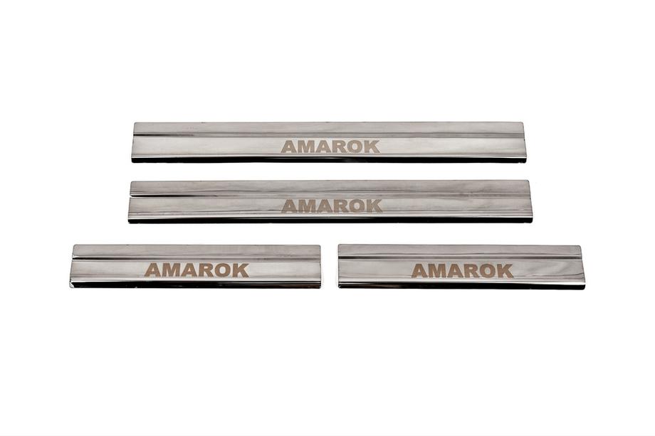 Volkswagen Amarok 2010–2022 Carmos V3 sliekšņu uzlikas (4 gab., nerūsējošais tērauds) Image