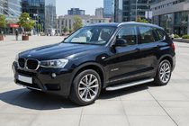BMW X3 F25 2011–2018 Sānu sliekšņi Tayga Grey (2 gab., alumīnijs) foto 1