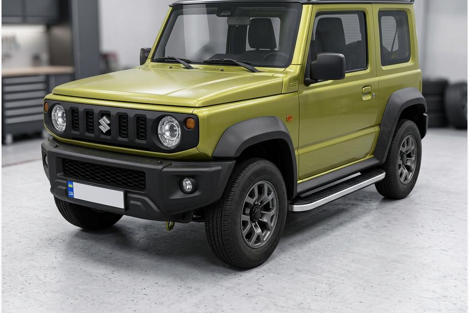 Suzuki Jimny 2018– Sānu sliekšņi Tayga Grey (2 gab., alumīnijs) Image