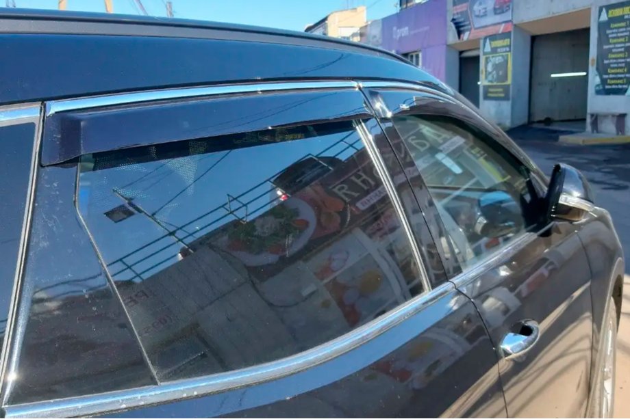 Infiniti FX 2008–2012 Logu vēja deflektori ar hromētu līsti (4 gab., HIC) Image