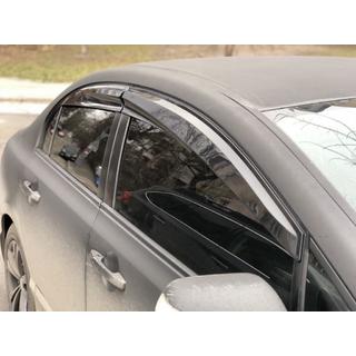 Logu vēja deflektori (4 gab., Sunplex Sport) Honda Civic Sedan VIII 2006–2011 foto 1