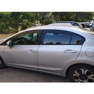 Logu vēja deflektori (4 gab., Sunplex Sport) Honda Civic Sedan IX 2011–2016 foto 4