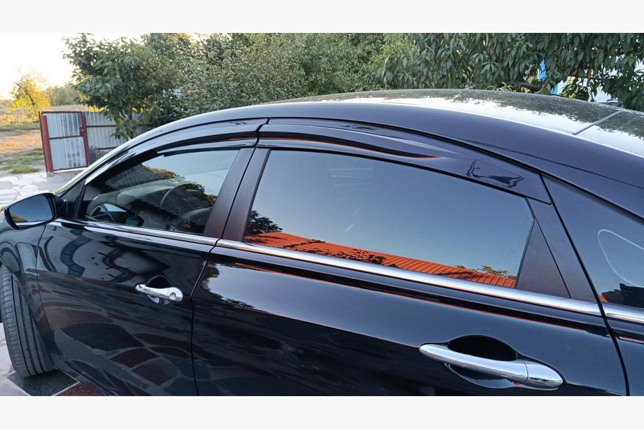 Hyundai Sonata YF 2010–2014 Logu vēja deflektori (4 gab., Sunplex Sport) Foto 8