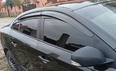 Renault Fluence 2009–2016 Logu vēja deflektori (4 gab., Sunplex Sport) foto 1