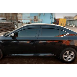 Logu deflektori SD (4 gab., Sunplex Sport) Skoda Superb 2015–2024 foto 4