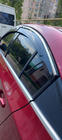 Chevrolet Cruze 2009–2015 Logu vēja deflektori ar hromētu moldingu (4 gab., Sunplex Chrome) foto 3