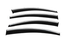 Chevrolet Cruze 2009–2015 Logu vēja deflektori ar hromētu moldingu (4 gab., Sunplex Chrome) foto 5