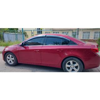 Logu vēja deflektori ar hromētu moldingu (4 gab., Sunplex Chrome) Chevrolet Cruze 2009–2015 foto 1