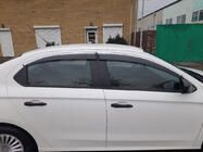 Peugeot 301 2012– Logu vēja deflektori ar hromētu moldingu (4 gab., Sunplex Chrome) foto 4