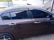 Fiat Tipo 2016– Logu vēja deflektori ar hromētu moldingu (4 gab., Sunplex Chrome) foto 2