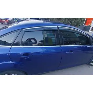 Logu vēja deflektori ar hromētu moldingu HB/Sedan (4 gab., Sunplex Chrome) foto 3