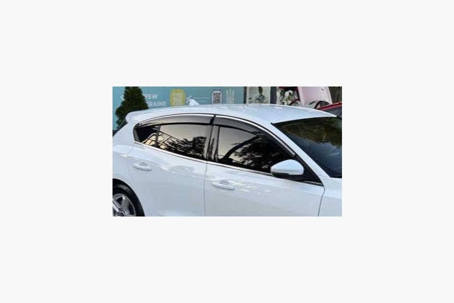 Ford Focus IV 2018– Logu vēja deflektori ar hromētu līsti HB/SD (4 gab., Sunplex Chrome) Foto 2