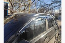 Nissan Qashqai 2010–2014 Logu vēja deflektori ar hromētu moldingu (4 gab., Sunplex Chrome) foto 5