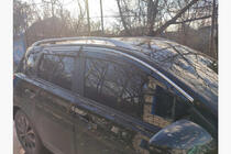 Nissan Qashqai 2010–2014 Logu vēja deflektori ar hromētu moldingu (4 gab., Sunplex Chrome) foto 6