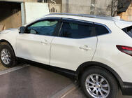 Nissan Qashqai 2014–2021 Logu vēja deflektori ar hromētu moldingu (4 gab., Sunplex Chrome) foto 5