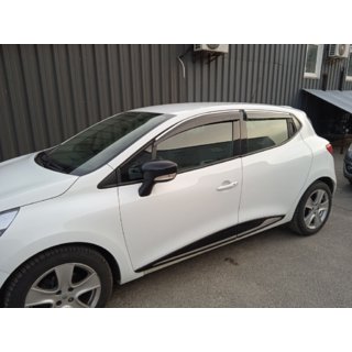 Logu vēja deflektori ar hromētu moldingu (4 gab., Sunplex Chrome) foto 1