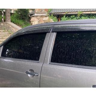 Logu vēja deflektori ar hromētu moldingu (4 gab., Sunplex Chrome) Toyota Hilux 2006–2015 foto 3