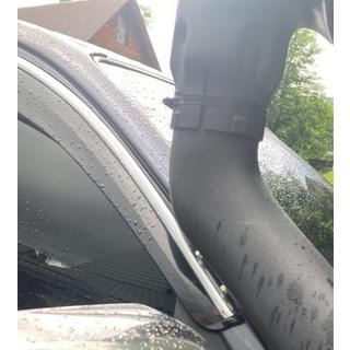 Logu vēja deflektori ar hromētu moldingu (4 gab., Sunplex Chrome) Toyota Hilux 2006–2015 foto 4