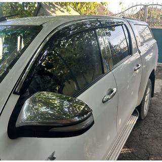 Logu vēja deflektori ar hromētu moldingu (4 gab., Sunplex Chrome) foto 3