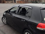 Volkswagen Golf 5 2003–2009 Logu vēja deflektori ar hromētu moldingu (4 gab., Sunplex Chrome) foto 7