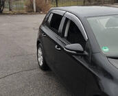 Volkswagen Golf 5 2003–2009 Logu vēja deflektori ar hromētu moldingu (4 gab., Sunplex Chrome) foto 1