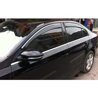 Logu vēja deflektori ar hromētu moldingu (4 gab., Sunplex Chrome) Volkswagen Jetta 2011–2018 foto 2
